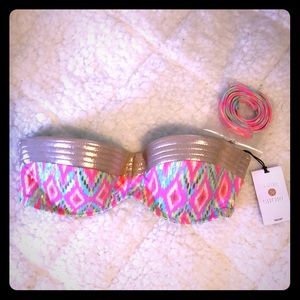 NWT Shade & Shore bandeau top Sz 32 C